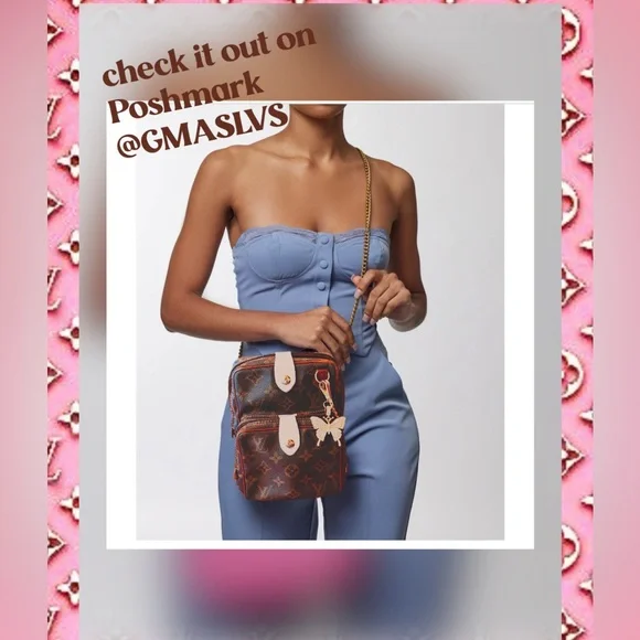 Louis vuitton amazon mini crossbody bag repurposed vintage - Picture 1 of 16